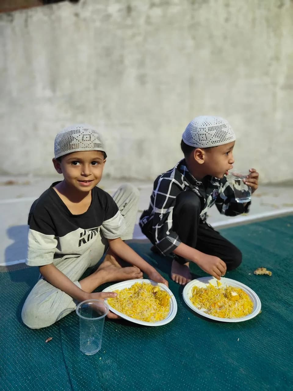 Happy Kids After Fasting.