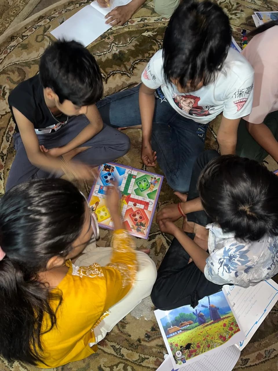 Playing Ludo 